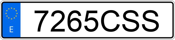 Registreringsnummeret 7265CSS har MITSUBISHI MONTERO