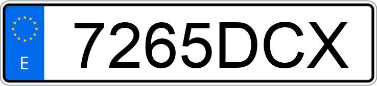 Numer rejestracyjny 7265DCX posiada AUDI A3