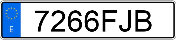 Numer rejestracyjny 7266FJB posiada PEUGEOT 207