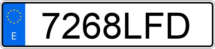 Numer rejestracyjny 7268LFD posiada TOYOTA AYGO