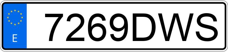 Numer rejestracyjny 7269DWS posiada BMW SERIE 3