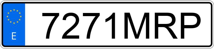 Numer rejestracyjny 7271MRP posiada AUDI A1 SPORTBACK