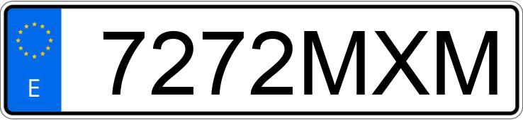Numer rejestracyjny 7272MXM posiada SKODA SCALA