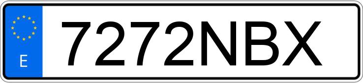 Numer rejestracyjny 7272NBX posiada MG ZS Numer rejestracyjny 7272NBX posiada MG ZS