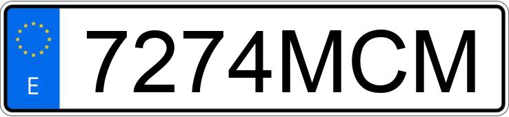 Numer rejestracyjny 7274MCM posiada FIAT E-DOBLO