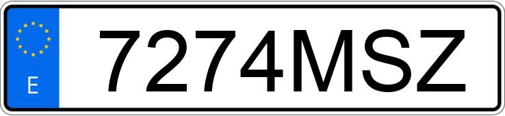 Numer rejestracyjny 7274MSZ posiada MERCEDES GLC (254)