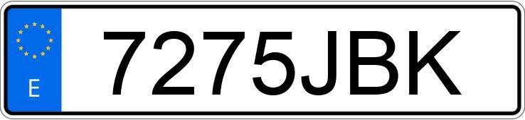 O número de registro 7275JBK tem HONDA CIVIC