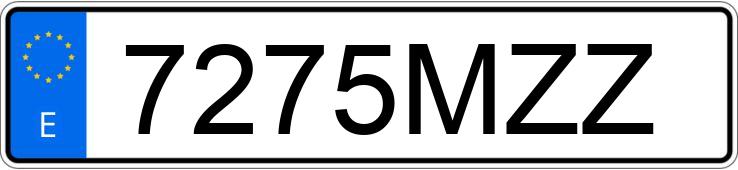 Numer rejestracyjny 7275MZZ posiada VOLKSWAGEN GOLF