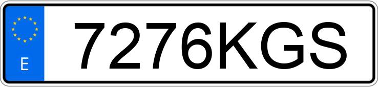 Numer rejestracyjny 7276KGS posiada MITSUBISHI SPACE STAR