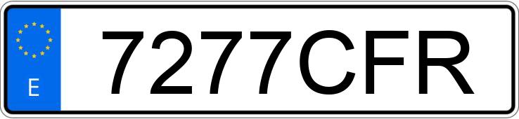 Numer rejestracyjny 7277CFR posiada RENAULT MEGANE