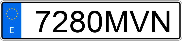 Numer rejestracyjny 7280MVN posiada AUDI E-TRON