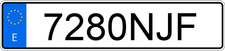 Numer rejestracyjny 7280NJF posiada TESLA MODEL 3 Numer rejestracyjny 7280NJF posiada TESLA MODEL 3