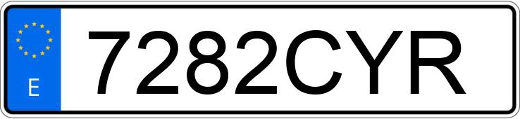 Numer rejestracyjny 7282CYR posiada NISSAN ALMERA