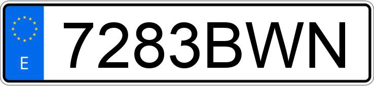 Numer rejestracyjny 7283BWN posiada SEAT IBIZA