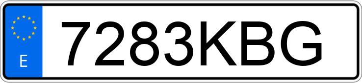 Numer rejestracyjny 7283KBG posiada FORD MUSTANG