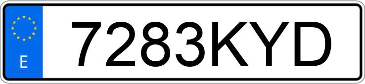 Numer rejestracyjny 7283KYD posiada RENAULT MEGANE