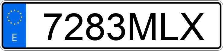 Die Registrierungsnummer 7283MLX hat JEEP AVENGER
