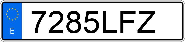 Numer rejestracyjny 7285LFZ posiada AUDI A3
