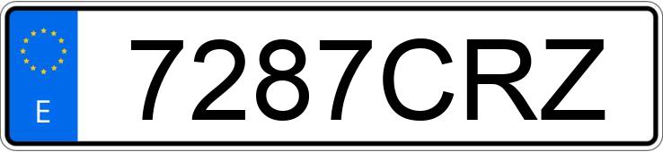 Numer rejestracyjny 7287CRZ posiada RENAULT KANGOO