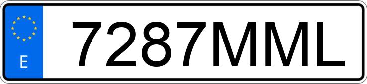 Numer rejestracyjny 7287MML posiada RENAULT CLIO