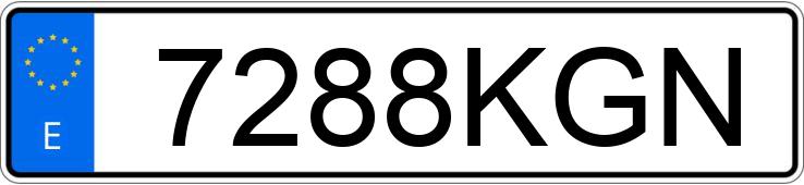Numer rejestracyjny 7288KGN posiada VOLKSWAGEN GOLF