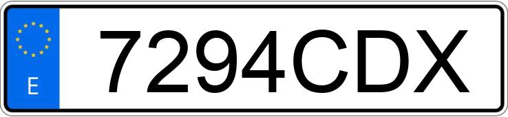 Numer rejestracyjny 7294CDX posiada MITSUBISHI FUSO CANTER