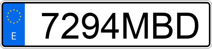 Numer rejestracyjny 7294MBD posiada RENAULT MEGANE