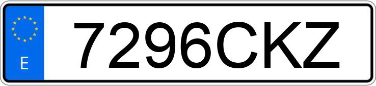 Numer rejestracyjny 7296CKZ posiada CITROEN XSARA