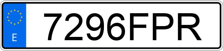 Numer rejestracyjny 7296FPR posiada FORD TRANSIT