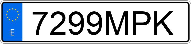 Pirat drogowy w pojeździe o numerach rejestracyjnych 7299MPK