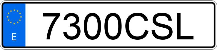 Numer rejestracyjny 7300CSL posiada MINI MINI