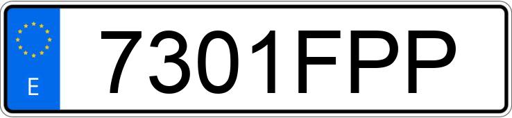 O número de registro 7301FPP tem AUDI TT