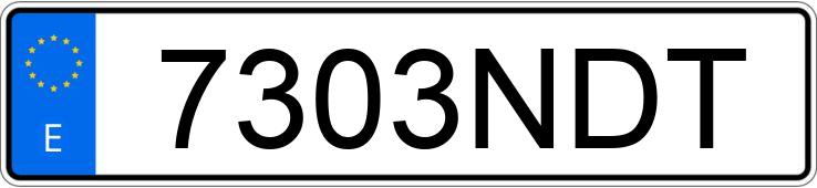 Numer rejestracyjny 7303NDT posiada SEAT IBIZA