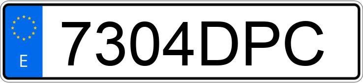 Numer rejestracyjny 7304DPC posiada AUDI A6