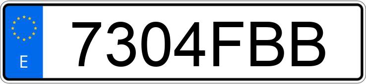 Numer rejestracyjny 7304FBB posiada RENAULT SCENIC