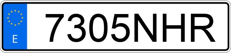Numer rejestracyjny 7305NHR posiada DS DS7
