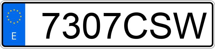 Numer rejestracyjny 7307CSW posiada ASTON MARTIN VANQUISH