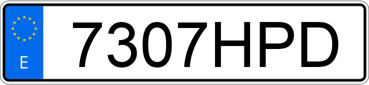 Numer rejestracyjny 7307HPD posiada SKODA OCTAVIA
