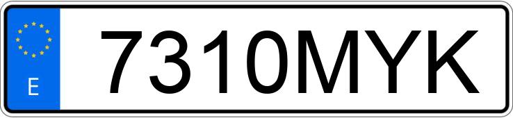 Numer rejestracyjny 7310MYK posiada TESLA MODEL Y