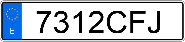 Numer rejestracyjny 7312CFJ posiada VOLKSWAGEN GOLF