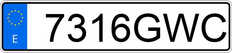 Numer rejestracyjny 7316GWC posiada RENAULT CLIO