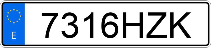 Numer rejestracyjny 7316HZK posiada BMW SERIE 3