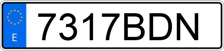 Numer rejestracyjny 7317BDN posiada PEUGEOT 206