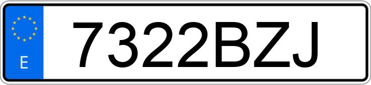 Numer rejestracyjny 7322BZJ posiada HONDA CIVIC