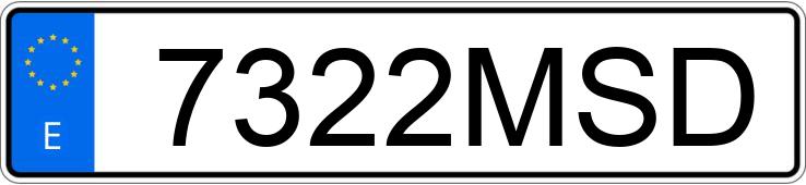Numer rejestracyjny 7322MSD posiada BMW SERIE 3