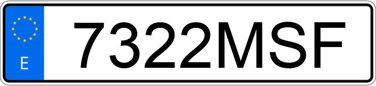 Numer rejestracyjny 7322MSF posiada BMW S