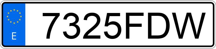 Numer rejestracyjny 7325FDW posiada SEAT IBIZA