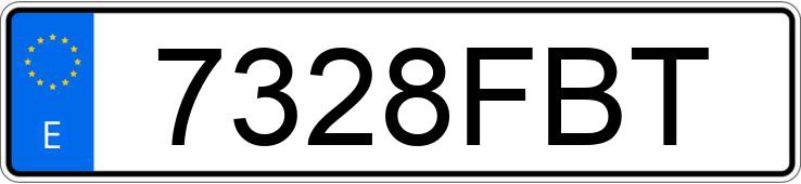 Numer rejestracyjny 7328FBT posiada PEUGEOT 807