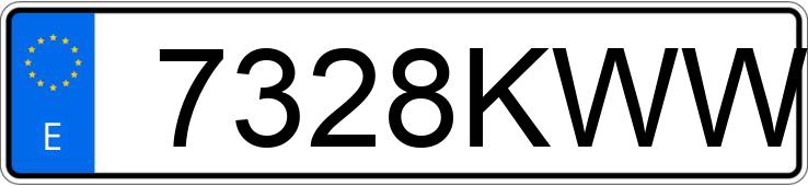 Numer rejestracyjny 7328KWW posiada MCLAREN 570GT