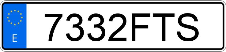 Numer rejestracyjny 7332FTS posiada CITROEN XSARA